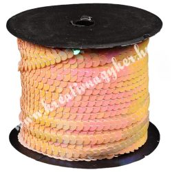 Flitter, irizáló barack, 6 mm, 100 yard/tekercs (~91m)