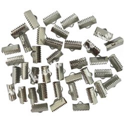 Szalagzáró, platina, 13x6x7 mm, 40 db/csomag