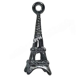   Fémmedál, Eiffel-torony, antikezüst, 9x9x24 mm, 10 db/csomag
