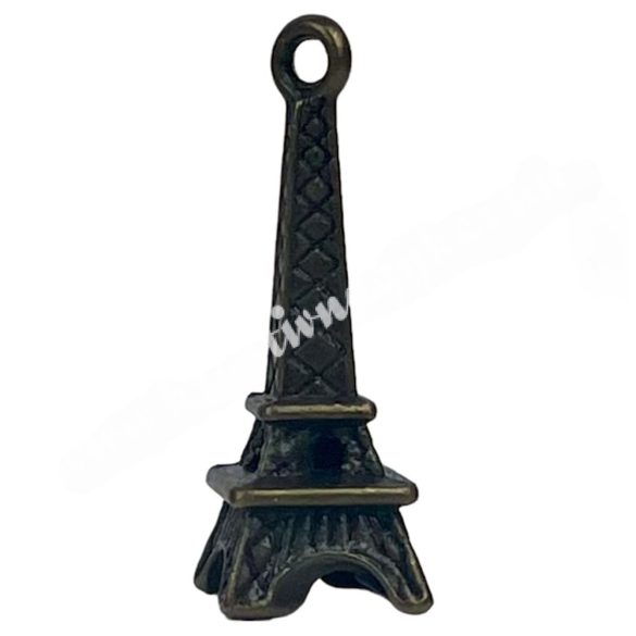 Fémmedál, Eiffel-torony, antikréz, 9x9x24 mm, 10 db/csomag
