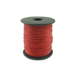   Viaszolt zsinór, 1mmx100yard, piros, 100 yard/tekercs (~91m)