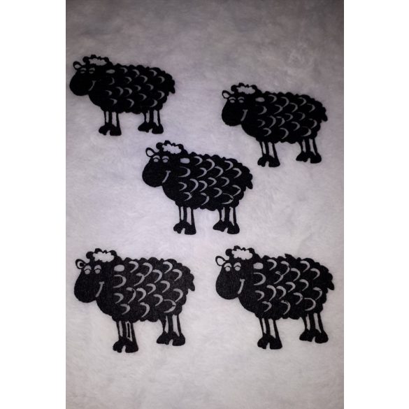 Aranyos bárány, fekete, 5 darab/csomag
