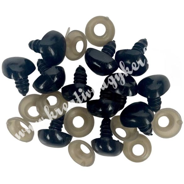 Biztonsági orr, fekete, 24x19 mm, 10 db/csomag
