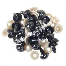 Biztonsági szem, fekete, 10 mm, 50 db/csomag