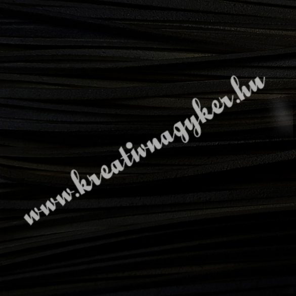 Szintetikus bőrszál, 2,5 mmx90 cm, fekete, 50 szál/köteg