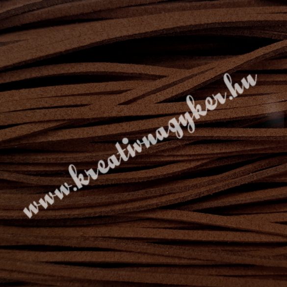 Szintetikus bőrszál, 2,5 mmx90 cm, barna, 50 szál/köteg