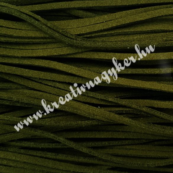 Szintetikus bőrszál, 2,5 mmx90 cm, zöld, 50 szál/köteg