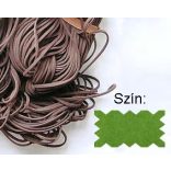 Szintetikus bőrszál, 2mmx75cm, fűzöld, 50 szál/köteg