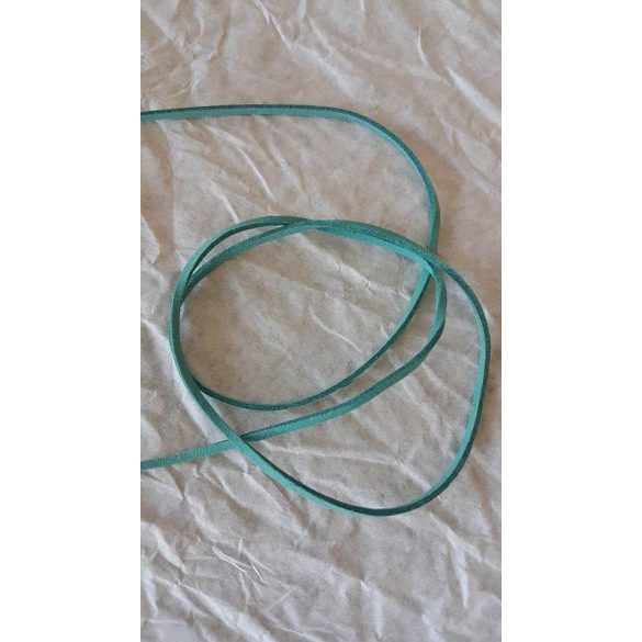 Szintetikus bőrszál, 2mmx75cm, jáde zöld, 50 szál/köteg