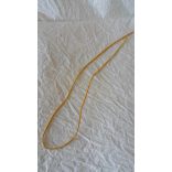 Szintetikus bőrszál, 2mmx75cm, napsárga, 50 szál/köteg
