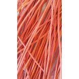 Szintetikus bőrszál, 2mmx75cm, narancs, 50 szál/köteg