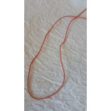 Szintetikus bőrszál, 2mmx75cm, narancs, 50 szál/köteg