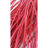 Szintetikus bőrszál, 2mmx75cm, piros, 50 szál/köteg