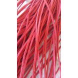 Szintetikus bőrszál, 2mmx75cm, piros, 50 szál/köteg