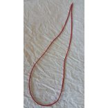 Szintetikus bőrszál, 2mmx75cm, piros, 50 szál/köteg