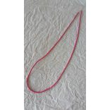Szintetikus bőrszál, 2mmx75cm, rózsaszín, 50 szál/köteg