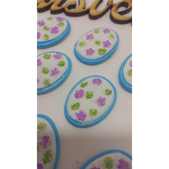 Ragasztható tojás kék-fehér 10 db/doboz