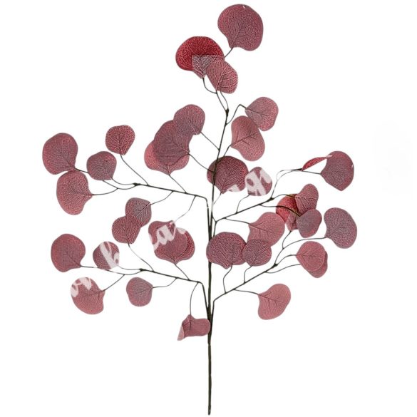 Eukaliptusz ág, bordó, 66 cm