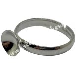 Gyűrűalap, 8 mm rivoli foglalattal, 10 db/csomag
