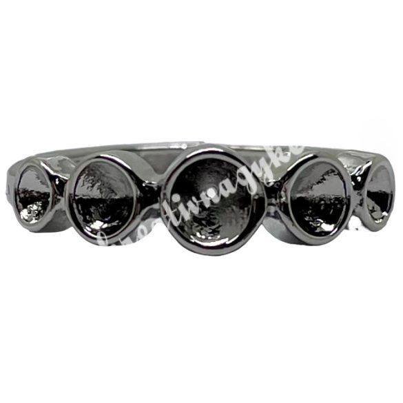 Gyűrűalap, strasszolható, 22x6x22 mm, 10 db/csomag