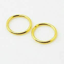 Szerelőkarika, 6mm, arany színű, 100 db/csomag