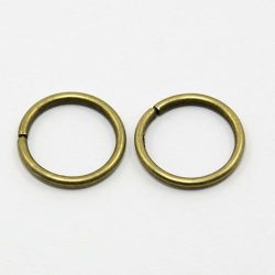 Szerelőkarika, 8mm, antik réz színű, 100 db/csomag