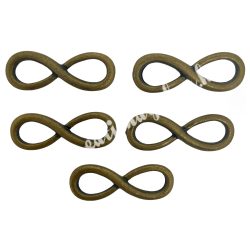   Fémköztes, végtelen jel, antikréz, 30x2x10 mm, 5 db/csomag