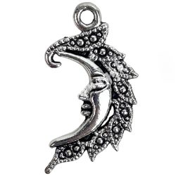 Fémmedál, hold, 15x1,5x20 mm 10 db/csomag