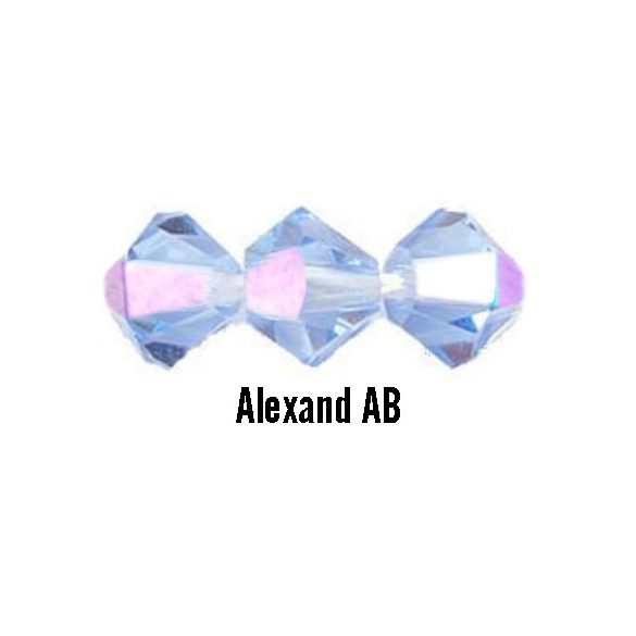 Kúpos kristálygyöngy, 3mm, alexand AB, 100 db/csomag