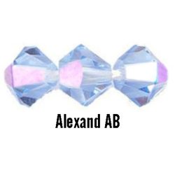 Kúpos kristálygyöngy, 4mm, alexand AB, 100 db/csomag