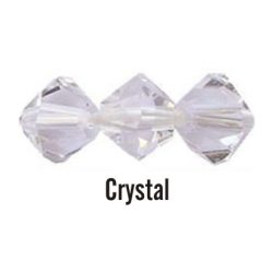 Kúpos kristálygyöngy, 3mm, crystal, 100 db/csomag