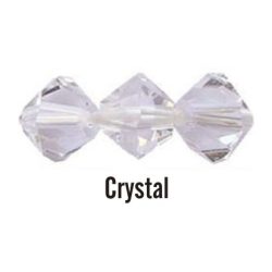 Kúpos kristálygyöngy, 4mm, crystal, 100 db/csomag