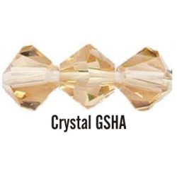 Kúpos kristálygyöngy, 4mm, crystal gsha, 100 db/csomag