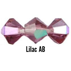 Kúpos kristálygyöngy, 3mm, lilac AB, 100 db/csomag