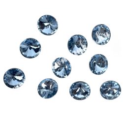 Kristály rivoli, light sapphire, 10 mm, 10 db/csomag