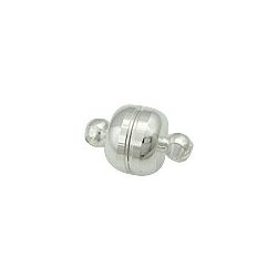 Mágneskapocs, 11x7mm, ezüst színű, 10 db/csomag