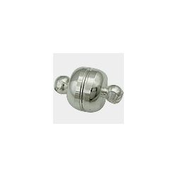 Mágneskapocs, platina, 11x7mm, 10 db/csomag