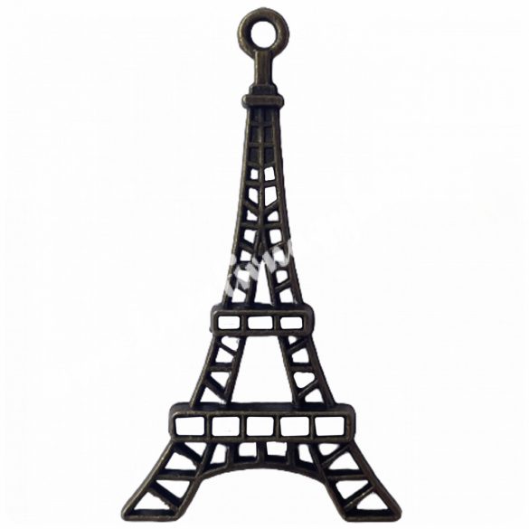 Fémmedál, Eiffel-torony, antikréz, 10 db/csomag