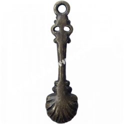 Fémmedál, kanál, antikréz, 9x33 mm, 10 db/csomag