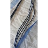 Organza és viaszolt zsinór nyaklánc,51 cm,sötétkék, 10 db/csomag