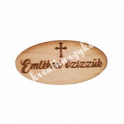   Ovális táblácska Emléked őrizzük, 5x2,5 cm, 5 darab/csomag
