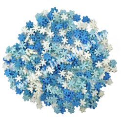   Ragasztható hópehely, kék-fehér, 4-5x2-3 mm, 50 gramm/csomag