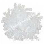 Fűzhető műanyag hópihe, 12,5x2,5x12 mm, 300 db/csomag