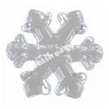 Fűzhető műanyag hópihe, 12,5x2,5x12 mm, 300 db/csomag