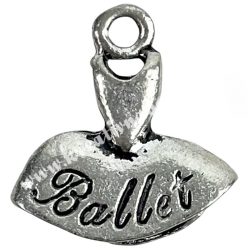   Fémmedál, balerina szoknya, platina, 15x3x15 mm, 10 db/csomag