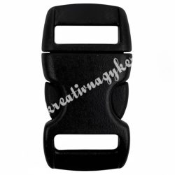 Paracord csat, fekete, 15x29 mm 10 db/csomag