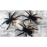 Csillámos dekorgumi pók, 10 darab/csomag