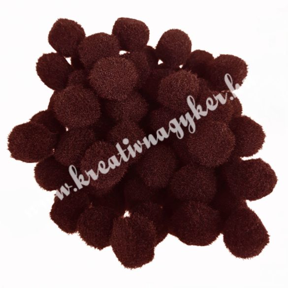 Pompon, barna, 10 mm, 100 db/csomag