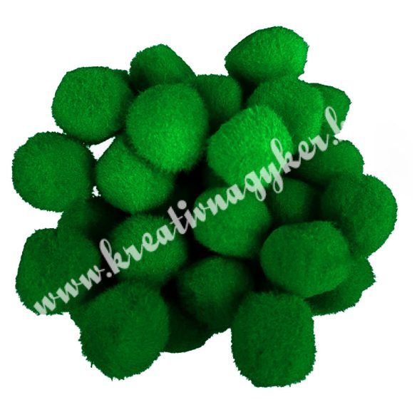 Pompon, sötétzöld, 25 mm, 50 db/csomag