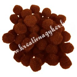 Pompon, világosbarna, 15 mm, 100 db/csomag